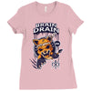 brain drain fox Ladies Fitted T-Shirt
