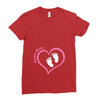 Custom baby girl name maternity design Ladies Fitted T-Shirt