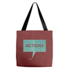 louder than words Tote Bags