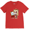 triple beagle portrait V-Neck Tee