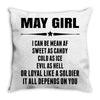 Super May Girl Throw Pillow