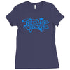 bargain paradise garage sign Ladies Fitted T-Shirt