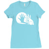 rabbit silhouette Ladies Fitted T-Shirt
