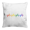 LGBT Heartbeat Throw Pillow