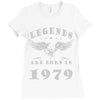 legends are born in 1979 hoodie 7 Ladies Fitted T-Shirt