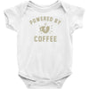 powered by coffee Baby Bodysuit