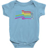 lightsaber rainbow Baby Bodysuit
