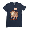 french toast kiss Ladies Fitted T-Shirt