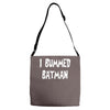 i bummed batman Adjustable Strap Totes