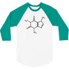 caffeine molecule t shirt coffee 3/4 Sleeve Shirt
