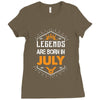 Legends are born in July Ladies Fitted T-Shirt