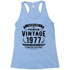 Genuine Premium Vintage 1977 Classic Perfectly Aged Limited Edition Racerback Tank