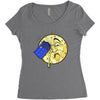 time travel to the moon Women's Triblend Scoop T-shirt