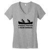 paddle faster i hear banjos t shirt funny humor deliverance nerd geek Women's V-Neck T-Shirt