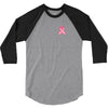 Pixeled Pink Ribbon 3/4 Sleeve Shirt