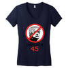 Impeach 45 Stop Trump Women's V-Neck T-Shirt
