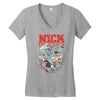 zombie band by thinkd d5rknq9 Women's V-Neck T-Shirt