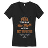 papa the man the myth best papa ever Women's V-Neck T-Shirt