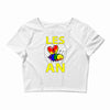 gay pride parade lgbt lesbian gay bi trans queer pan light Crop Top