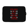 adapt or die encoded (white) Laptop sleeve