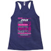 quens are born in july Racerback Tank