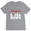christmas dogs and paws V-Neck Tee