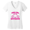 This Girl Loves her Boyfriend Women's V-Neck T-Shirt