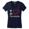 i love mariachi Women's V-Neck T-Shirt