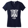 beer belly xray skeleton funny Women's V-Neck T-Shirt