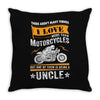 Motorcycles Uncle Throw Pillow
