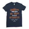 grandpa the man the myth best grandpa ever Ladies Fitted T-Shirt