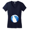 Blue Beachball Baby Boy Women's V-Neck T-Shirt