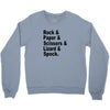 rock paper scissors lizard spock big bang theory geek nerd gift t shir Crewneck Sweatshirt