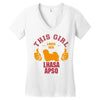 This Girl Loves Her Lhasa Apso Women's V-Neck T-Shirt