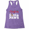 christmas dogs and paws Racerback Tank