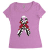 carcinoid cancer ribbon and rose Women's Triblend Scoop T-shirt
