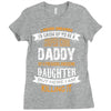 Super Cool Daddy Of A Freaking Awesome Daughter Ladies Fitted T-Shirt