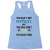 you can't buy happiness, but you can adopt a cat and that's pretty muc Racerback Tank