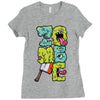 zombie font Ladies Fitted T-Shirt