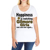 happiness is watching gilmore girls Ladies Curvy T-Shirt