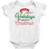 we wish you happy holidays &amp; merry christmas Baby Bodysuit