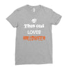 this girl loves halloween Ladies Fitted T-Shirt
