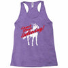 don't stop believing unicorn Racerback Tank