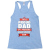 proud dad son Racerback Tank