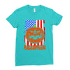 halloween american flag halloween american flag Ladies Fitted T-Shirt