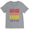 black lives matters, women's rights are human rights V-Neck Tee
