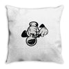 mickey frappe un bang Throw Pillow