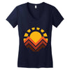 sunset mountain Women's V-Neck T-Shirt