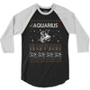 aquarius christmas ugly sweater 3/4 Sleeve Shirt