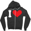 i heart customize it Zipper Hoodie